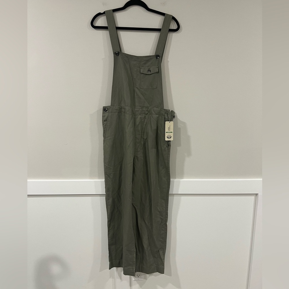 Dockers Utility Overalls NWT Womens Size 8 W29 Olive Green Workwear Jumpsuit